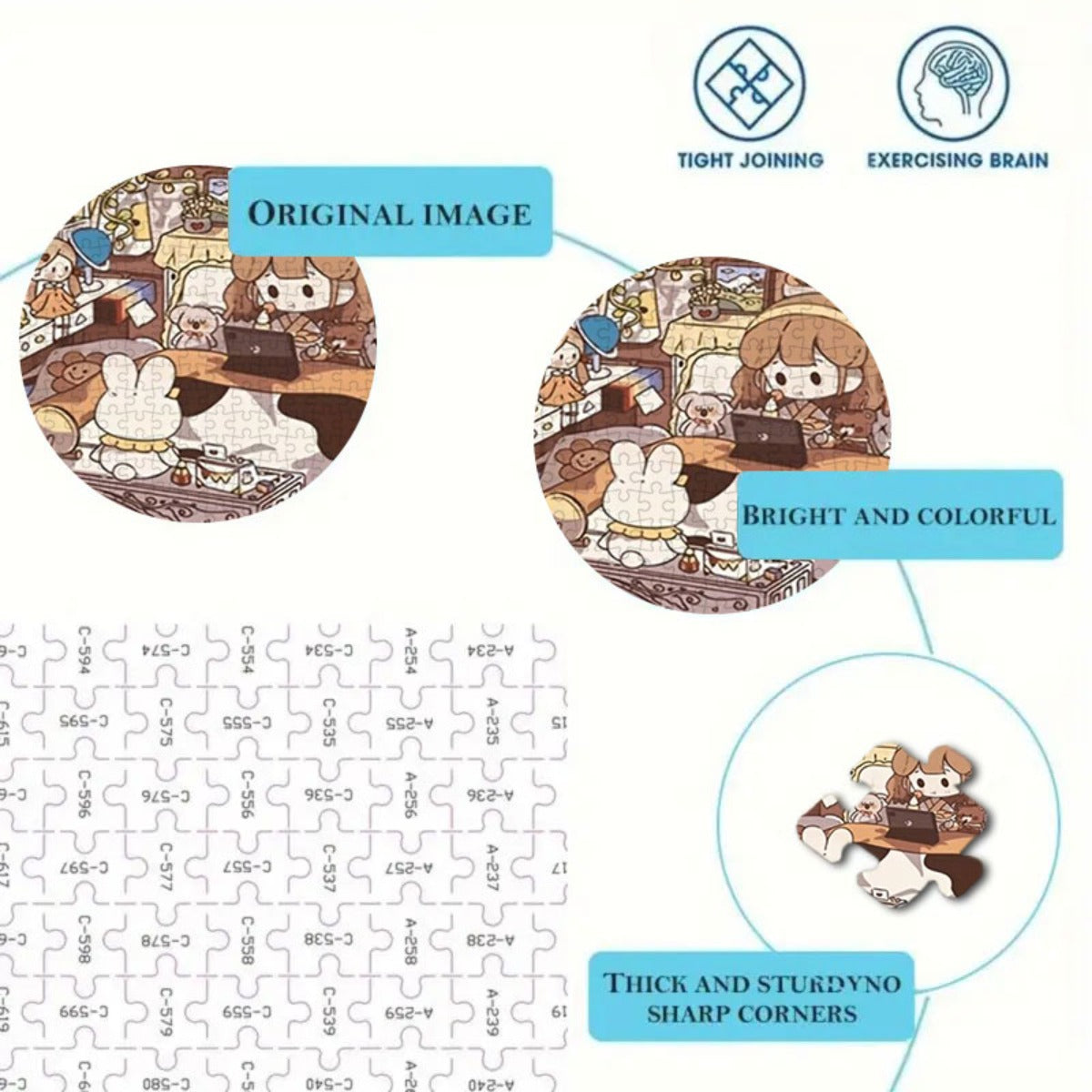500\u002F1000\u002F1200pcs Jigsaw Puzzle Suitable for & Families - Thick Durable Cardboard with Seamless Edges, Complex Brain, Vibrant Colors - Ideal Gift for Puzzle Lovers, 500\u002F1000\u002F1200pcs for, Fun Activity for Focus & Creativity, Portable