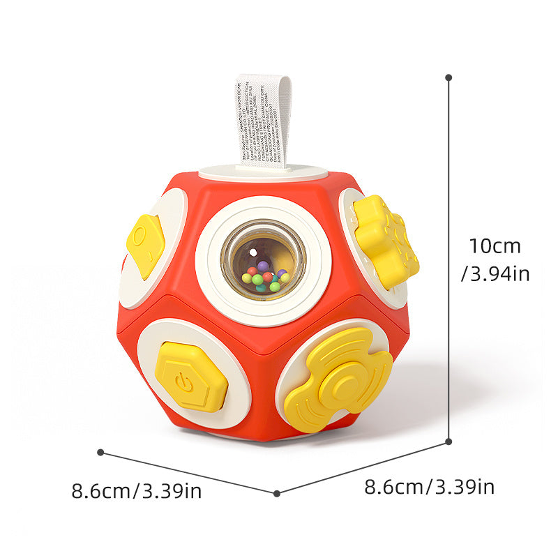 12-Sided Sensory Activity Cube for Toddlers, Multi-Function Early Learning Toy