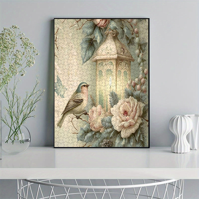 1000pcs Large Jigsaw Puzzle Suitable for s & - -Scratch Puzzle Pieces, Challenging Floral Garden with & Lanterns, Vibrant Multicolor Large Picture for family, or Holiday Gift