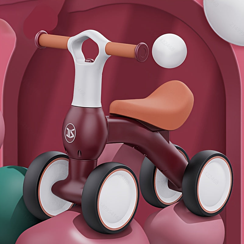 4 Wheels Baby Walker Baby Balance Bike Toys for 1 Year Old, Birthday Gifts for Boys And Girls, Silent Wheels & Non-Pedal Baby Walker Riding Toys for 10-36 Months Toddlers, Kids First Bike Gifts