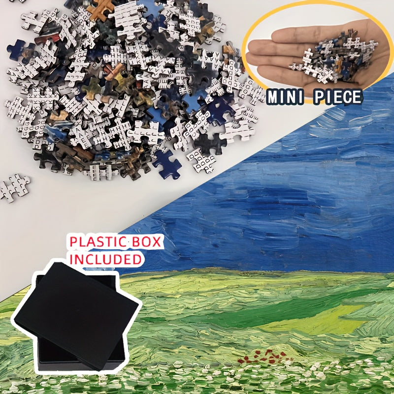 500pcs Van Gogh Jigsaw Puzzle for - Mini Artist-Designed Puzzle with Iconic Brushstroke Art, Portable Pieces Suitable for, Office & Travel - Challenging Brain Activity, Christmas Gift Idea (500pcs)