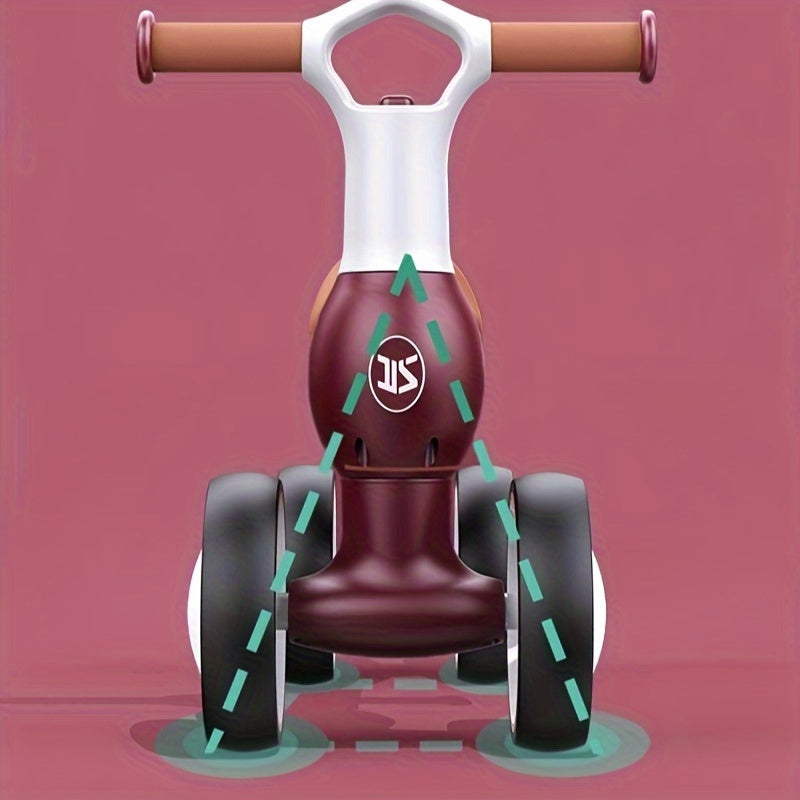 4 Wheels Baby Walker Baby Balance Bike Toys for 1 Year Old, Birthday Gifts for Boys And Girls, Silent Wheels & Non-Pedal Baby Walker Riding Toys for 10-36 Months Toddlers, Kids First Bike Gifts