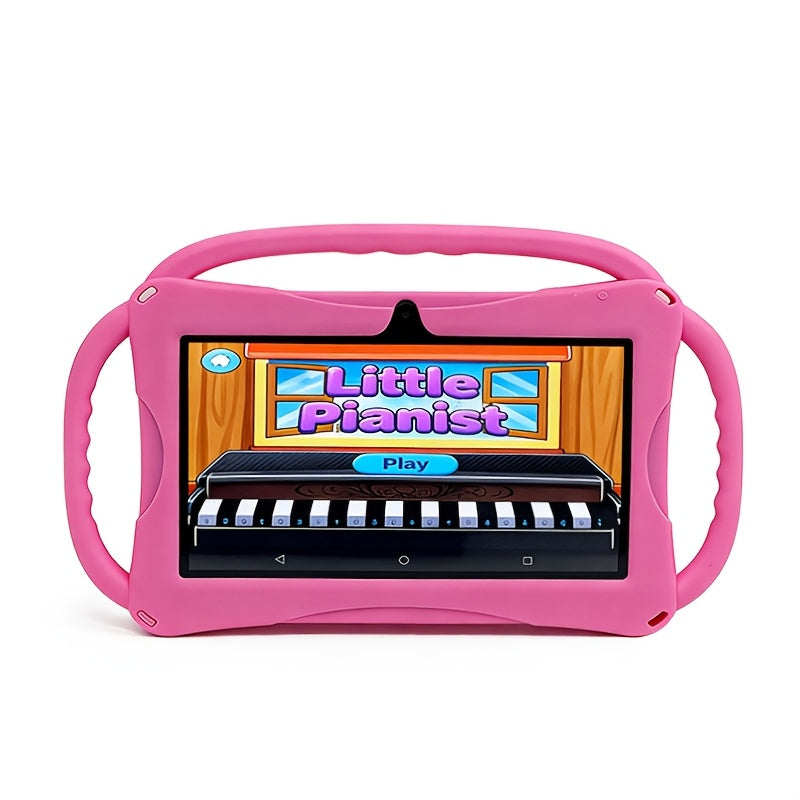 7-inch Tablet with Three-handle Stand, Eye-protection Screen Featuring Learning Software, WIFI, Android System with 2GB RAM + 32GB ROM