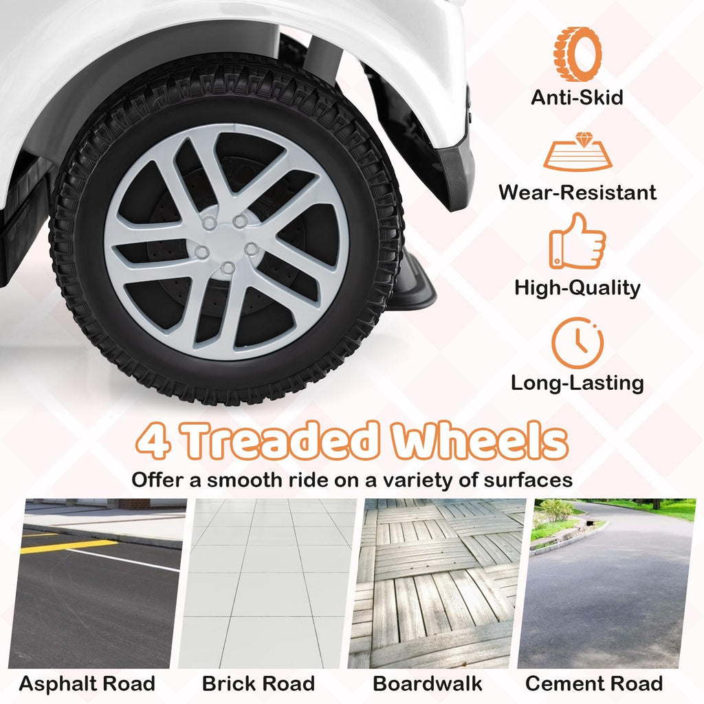 3-in-1 Ride on Push Car, Toddlers Foot-to-Floor Toy with Detachable Guardrail & Handle, Underneath Storage, & Starting Sound, Discovery Stroller Sliding Walking Car for Kids 18-36 Months Old,  Kids Walking Aid, Convertible Rideon, Childfriendly