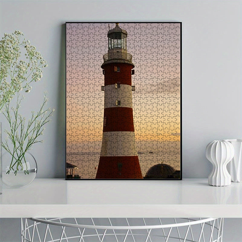 1000pcs Colorful Landscape Jigsaw Puzzle, Great for Family Bonding & Enjoyable Gift, Bright Abstract Artwork, Lighthouse Theme, Engaging & Fun, Family Activity | Bright Puzzle Piece | Colorful Scenery Puzzle Design, Large Jigsaw Puzzle