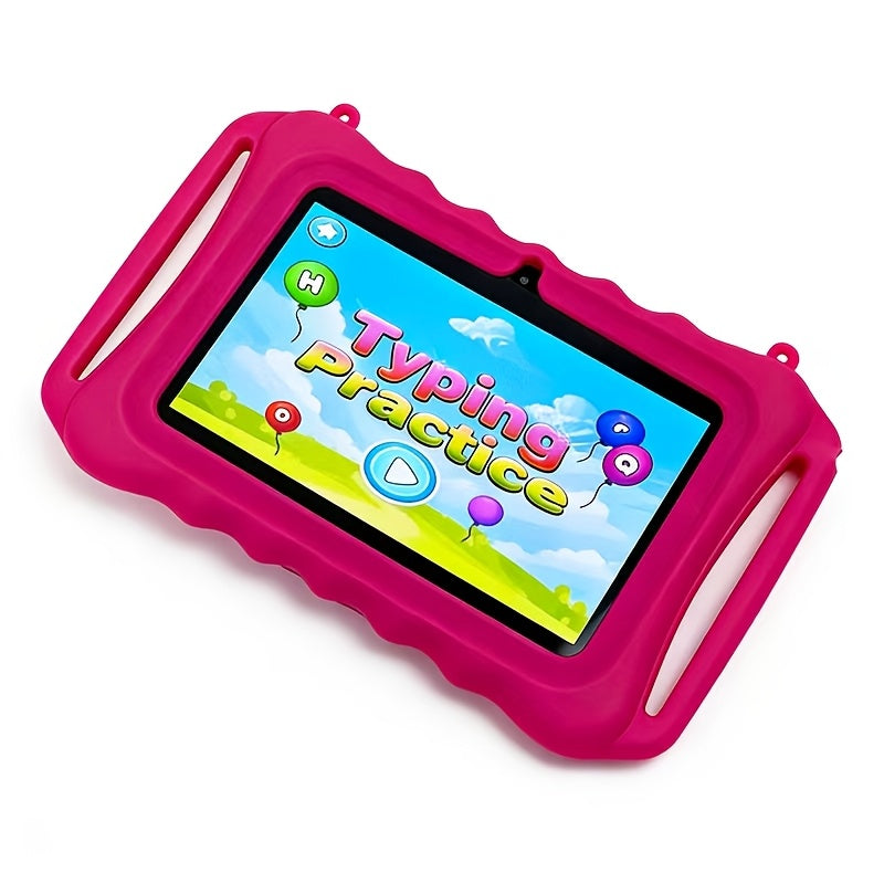 A Portable 7-Inch Eye-Protection Tablet with Dual Handles, WIFI, Android System with Educational Software, Dual Cameras, 2GB RAM, And 32GB Storage, Tablet, Pad, Tablet, Pad