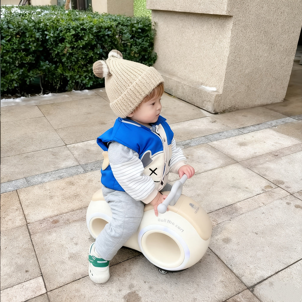 220LBS Anti-Tip Toddler Walker Balance Bike | Four-Wheel Design Featuring Music And Lights | Perfect for Indoor And Outdoor Use for Ages 12-24 Months | Designed for Girls | Great Gift for Valentine'S Day, Easter, Family Events, And Birthdays