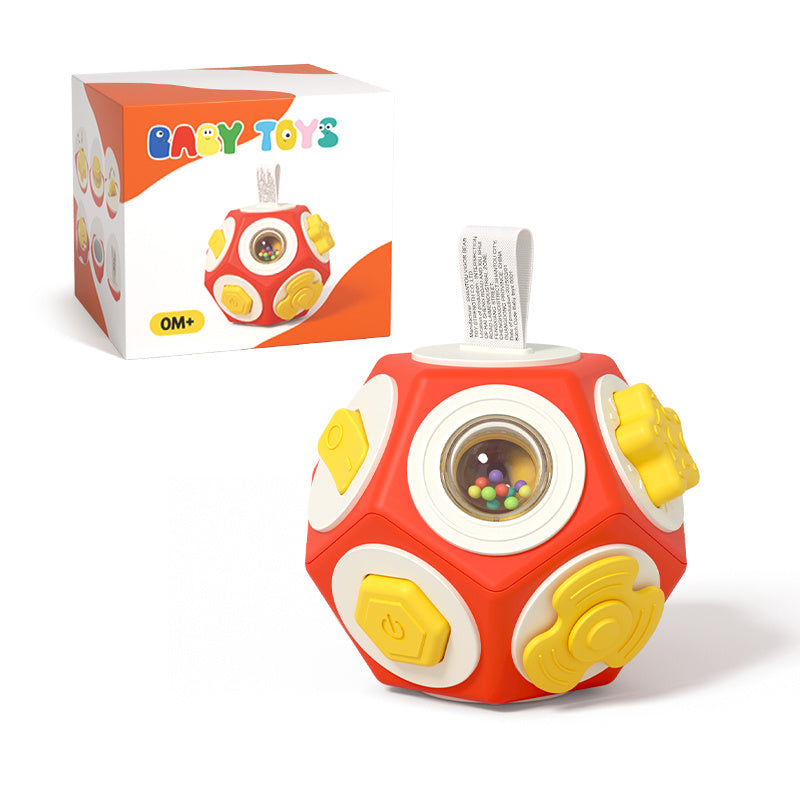 12-Sided Sensory Activity Cube for Toddlers, Multi-Function Early Learning Toy