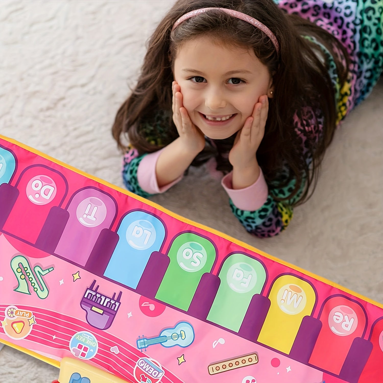 Music Floor Piano Dance Mat Toy Keyboard with 8 Musical Instrument Sound Effects, 10 Keys, Recording and Playback Functions - The Perfect Gift for Youngsters, Girls, Boys, Youngsters's Birthday and Christmas, Battery Not Included, Best for Christmas