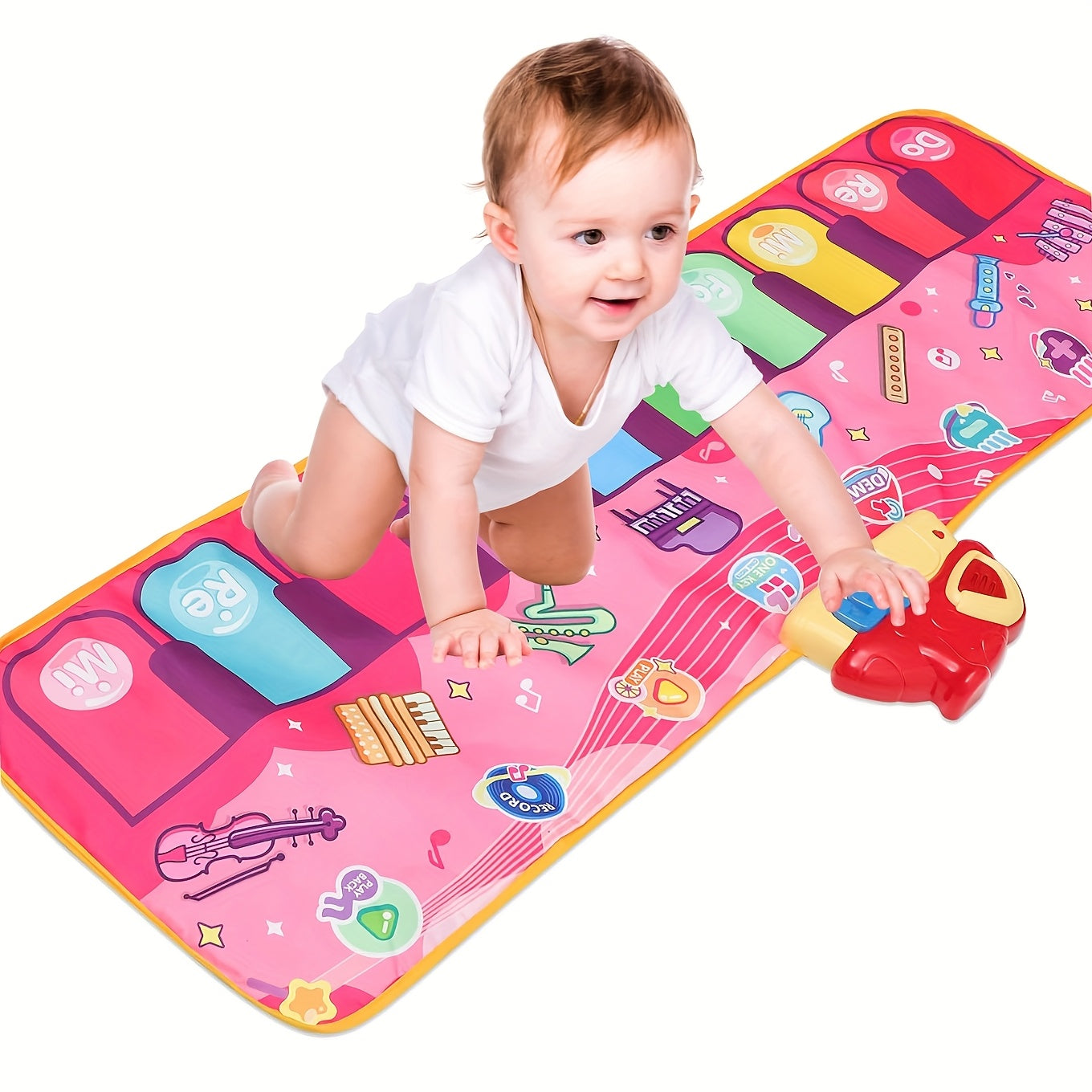 Music Floor Piano Dance Mat Toy Keyboard with 8 Musical Instrument Sound Effects, 10 Keys, Recording and Playback Functions - The Perfect Gift for Youngsters, Girls, Boys, Youngsters's Birthday and Christmas, Battery Not Included, Best for Christmas