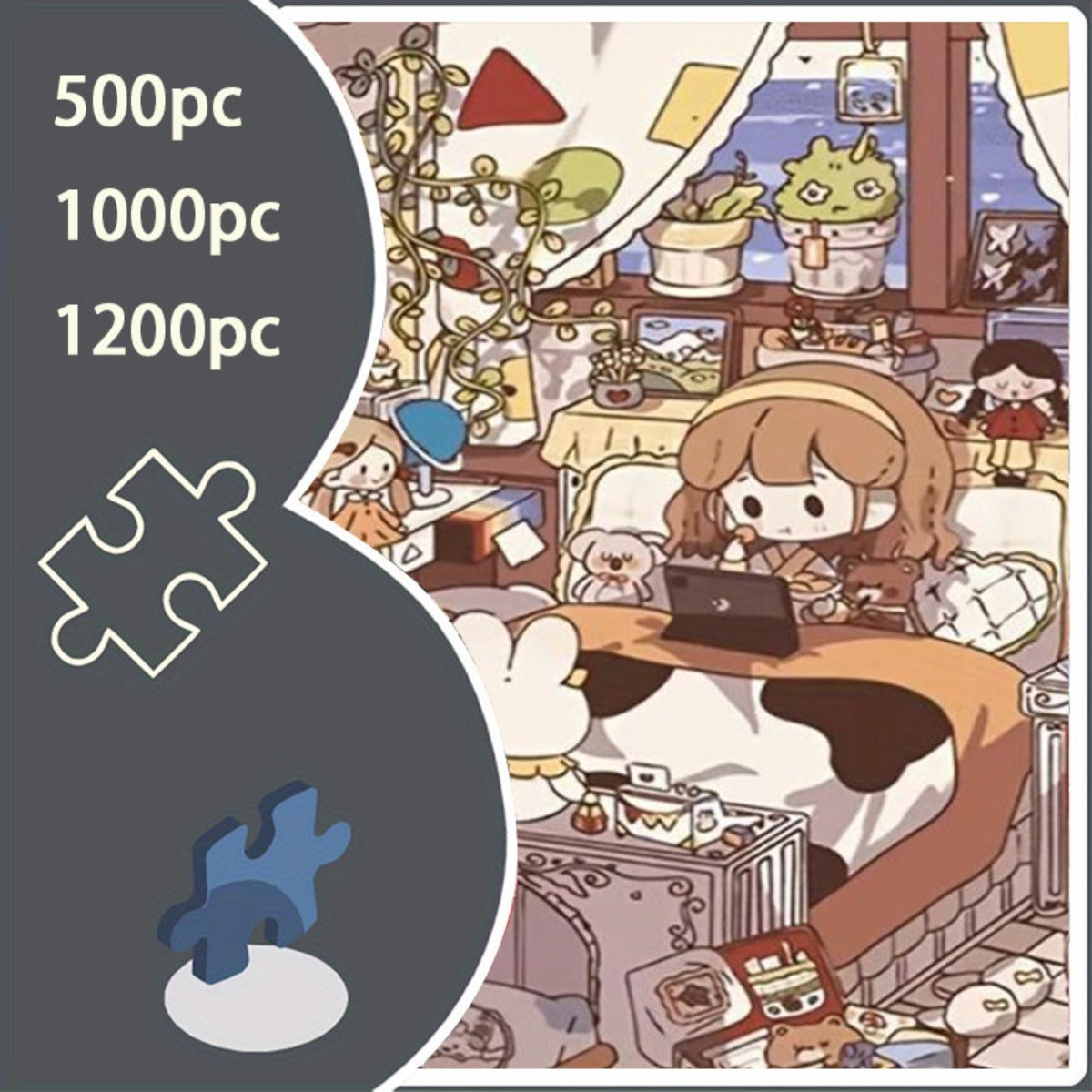 500\u002F1000\u002F1200pcs Jigsaw Puzzle Suitable for & Families - Thick Durable Cardboard with Seamless Edges, Complex Brain, Vibrant Colors - Ideal Gift for Puzzle Lovers, 500\u002F1000\u002F1200pcs for, Fun Activity for Focus & Creativity, Portable