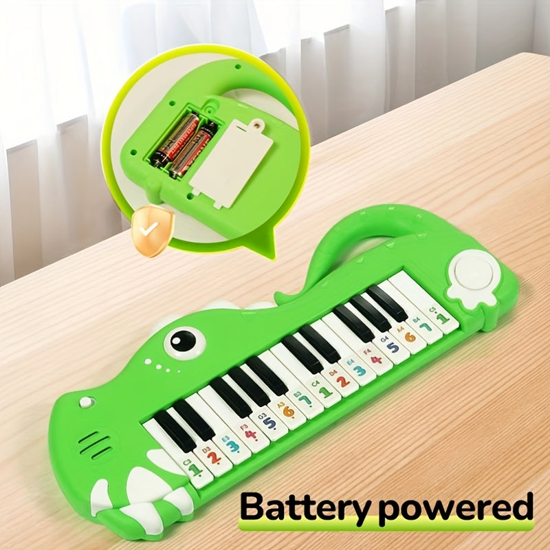 A Piano Toy Featuring a Unicorn, Elephant, And Dinosaur, This Electronic Keyboard Includes Lights And Sounds, Making It an Educational Musical Instrument with Animal Motifs, Perfect for Early Learning And As a Birthday Present
