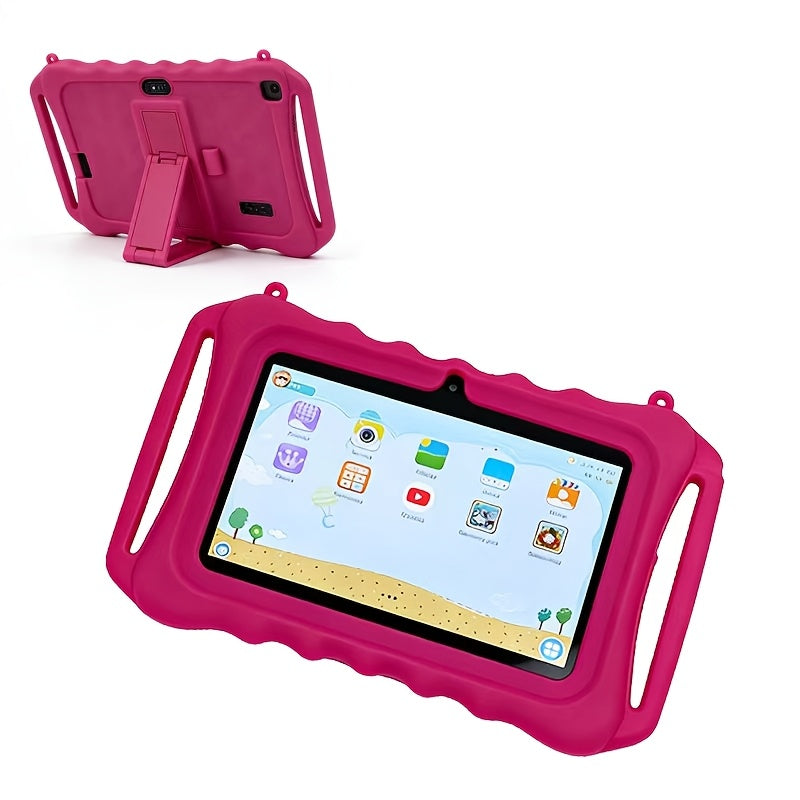 A Portable 7-Inch Eye-Protection Tablet with Dual Handles, WIFI, Android System with Educational Software, Dual Cameras, 2GB RAM, And 32GB Storage, Tablet, Pad, Tablet, Pad