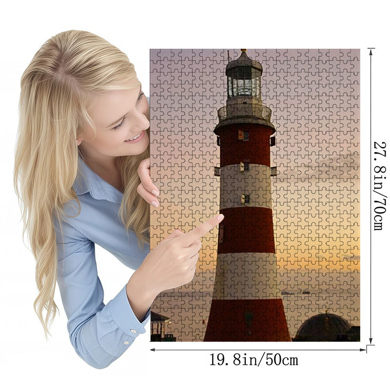 1000pcs Colorful Landscape Jigsaw Puzzle, Great for Family Bonding & Enjoyable Gift, Bright Abstract Artwork, Lighthouse Theme, Engaging & Fun, Family Activity | Bright Puzzle Piece | Colorful Scenery Puzzle Design, Large Jigsaw Puzzle