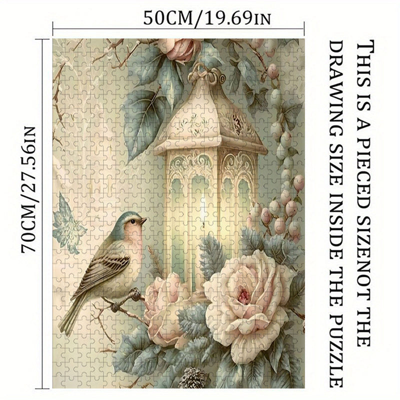 1000pcs Large Jigsaw Puzzle Suitable for s & - -Scratch Puzzle Pieces, Challenging Floral Garden with & Lanterns, Vibrant Multicolor Large Picture for family, or Holiday Gift